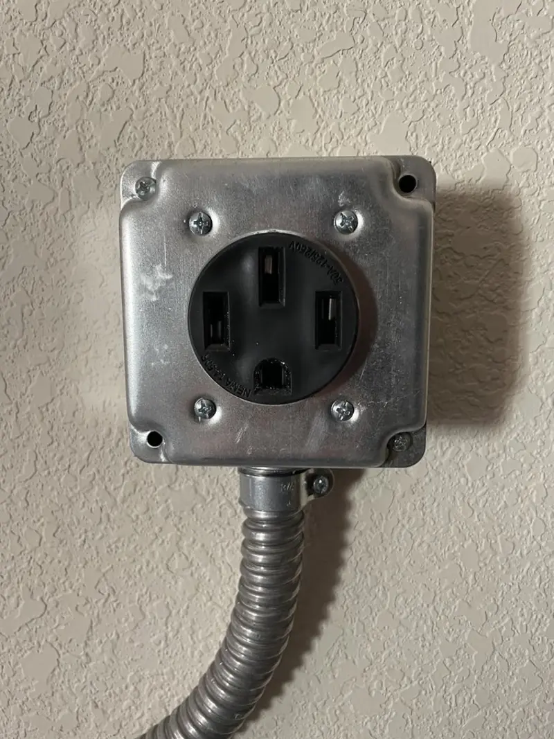 NEMA 14-50 outlet installed for Smart Home Electrical in Bay Village